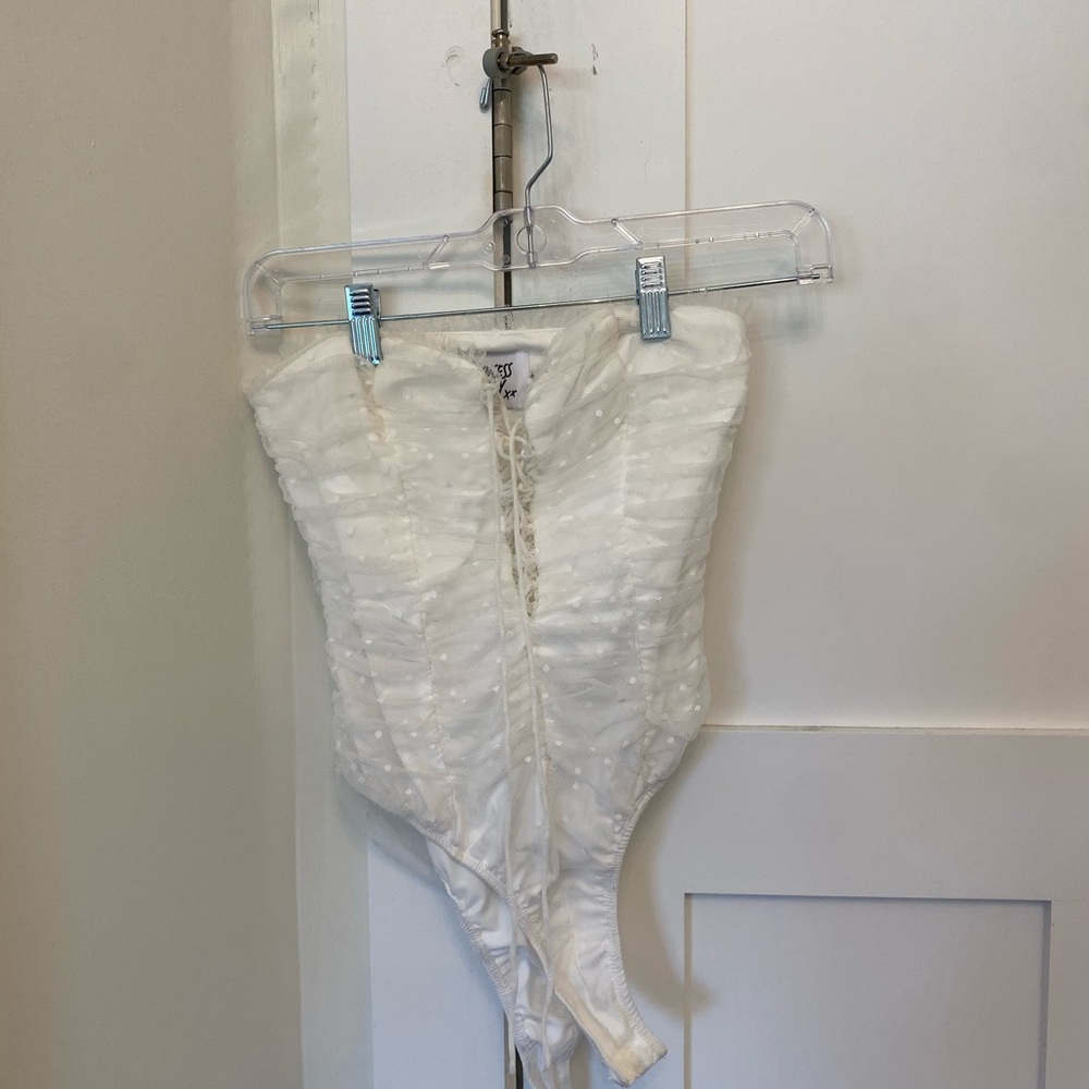 White Princess Polly lace bodysuit